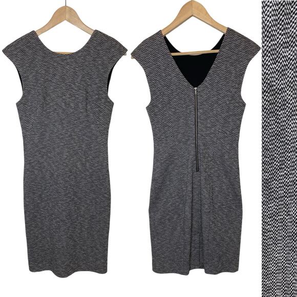 Theory Zayna Formation Wool Blend Sheath Dress Cap Sleeve size 0 - Picture 1 of 3